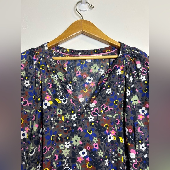 Boden Floral Women's Top Blouse Plus Size 16-18 Satin Elegant Feminine Summer - Picture 5 of 11